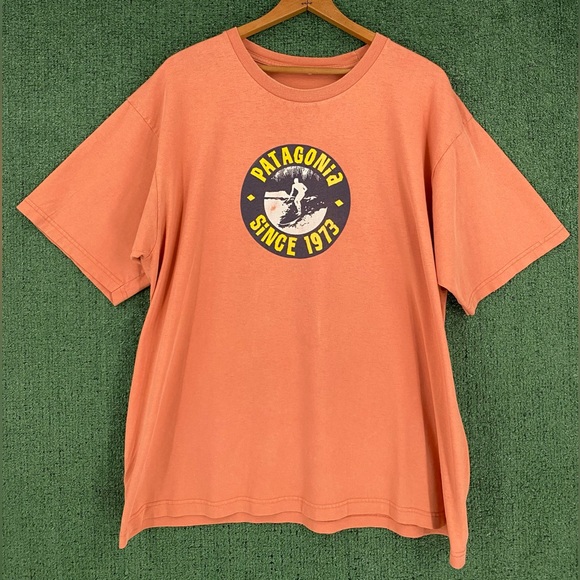 VTG 90's Patagonia Beneficial T's Surf Surfer Faded T-shirt VTG 90's Patagonia Beneficial T's Surf Surfer Faded T-shirt